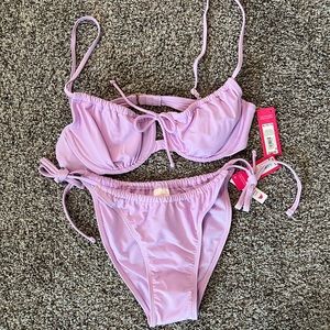 Purple two piece bikini
